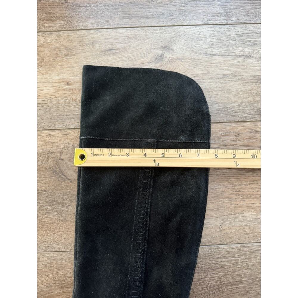 Vince Camuto Kochelda Over the Knee Boot Womens 9.5 Black Suede Side Zip Edgy - Picture 7 of 13